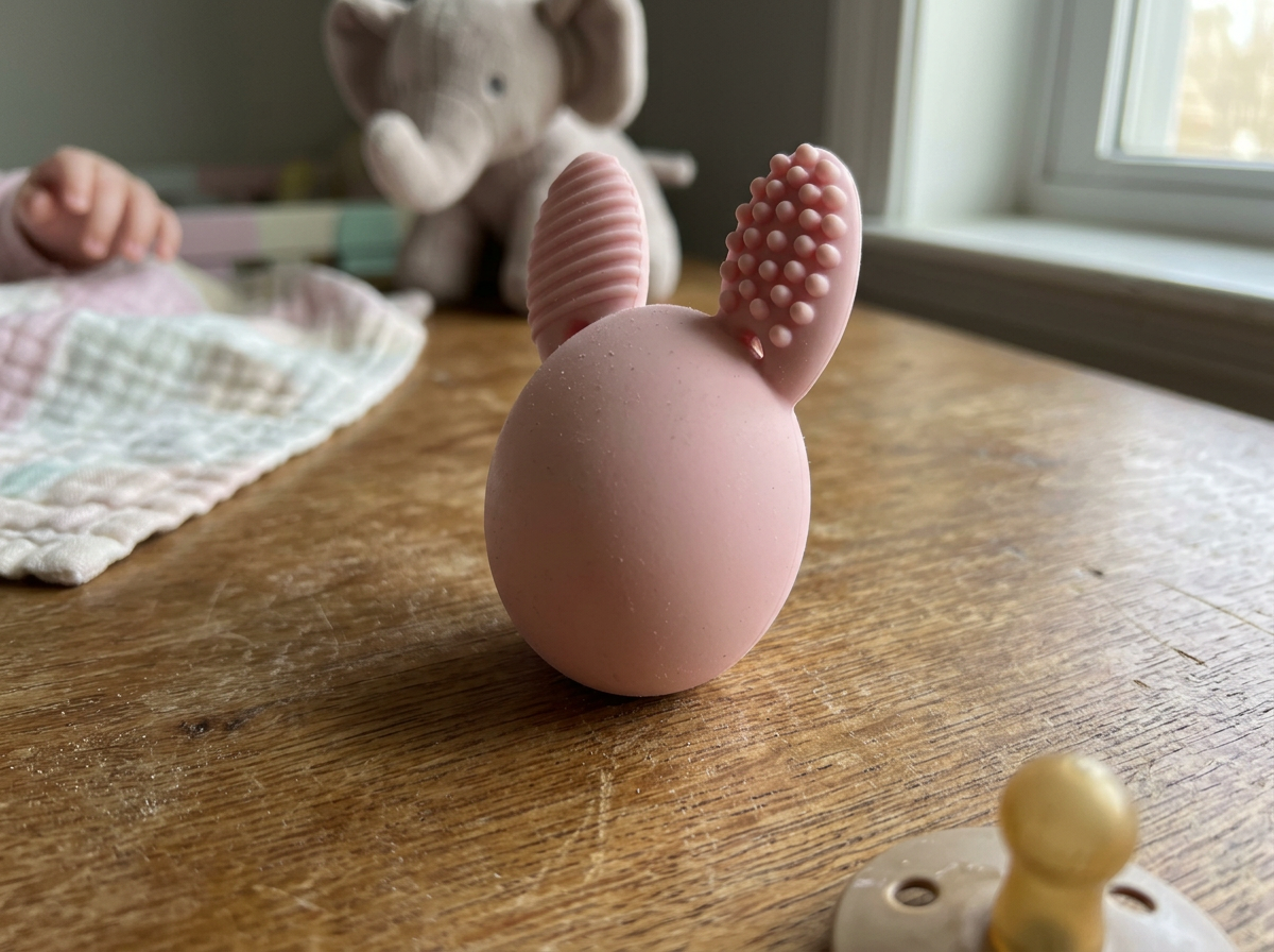 Bunny Egg Silicone Teether Sensory Toy